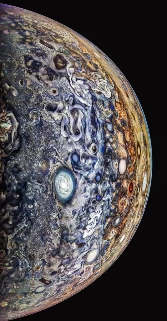 Image of Jupiter captured by NASA Juno