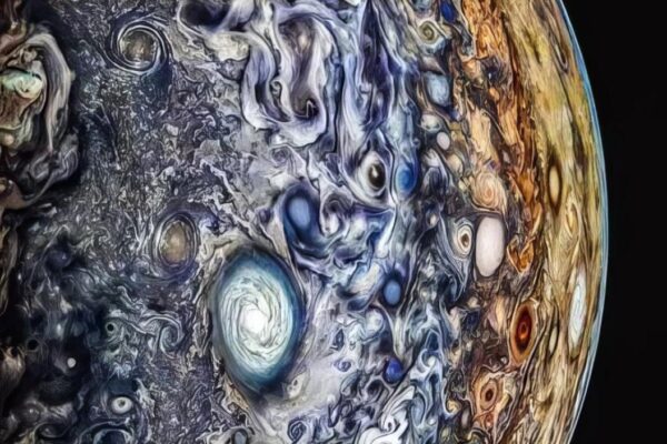 Image of Jupiter captured by NASA Juno
